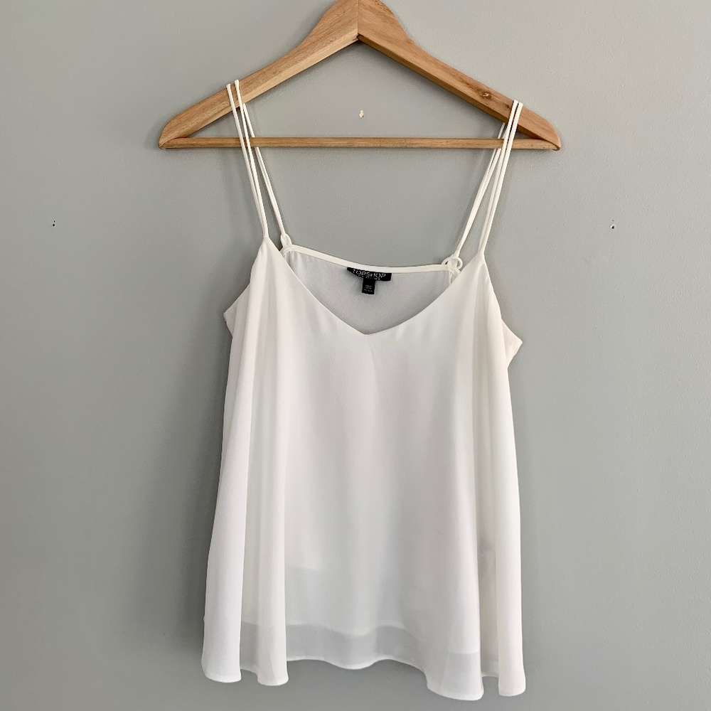 Topshop Women's Top Camisole White Sz 4